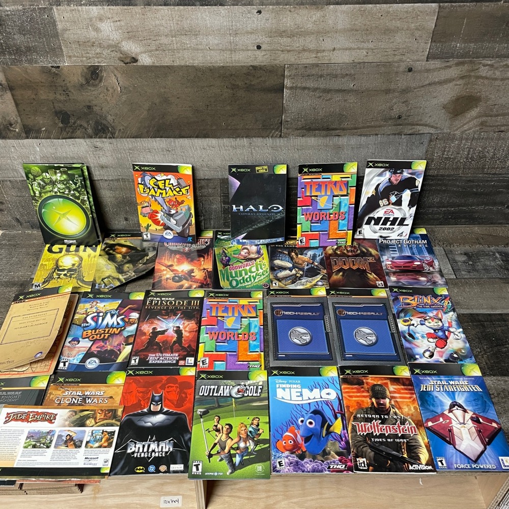 Microsoft Xbox Video Game Manual ONLY Collection Bundle 26 Titles Original Xbox